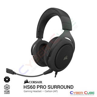 CORSAIR HS60 PRO SURROUND Gaming Headset - Carbon หูฟังเกมส์มิ่ง ( ของแท้ศูนย์ Ascenti )