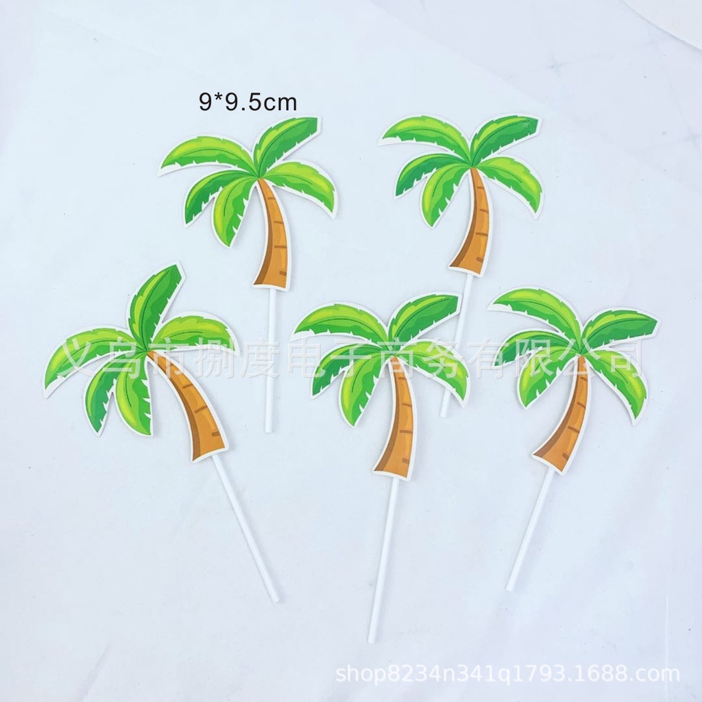 ป้ายปักเค้กต้นมะพร้าวแพ็ค 5 ชิ้น  //  สินค้าพร้อมส่งจากไทยนะคะ ราคา ถูกที่สุด ดีลบีเคเค แกลเลอรีภาพที่ 2