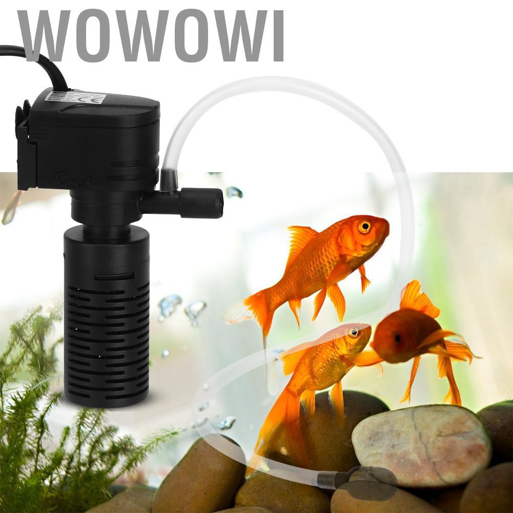 Wowowi Mini Aquarium Fish Tank Low Water Spray Oxygen Filter Pump HX ...