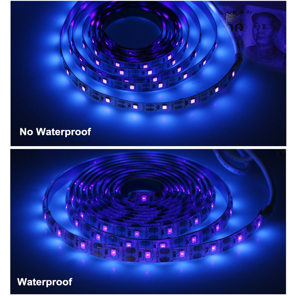 สายไฟ Led Uv 5 โวลต์ Dc 2835 ขนาด 0.5 ม. 1 ม. 2 ม. กันน้ำ สีม่วง สําหรับดีเจ ราคา ถูกที่สุด ดีลบีเคเค แกลเลอรีภาพที่ 4