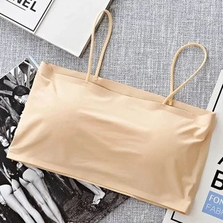 สินค้าพร้อมส่างจากไทย💥LoveIs Bra💥 (N114) สายเดียว Crop ผ้าไหม ผ้าลื่นมาก ใส่แบบ Cool Cool