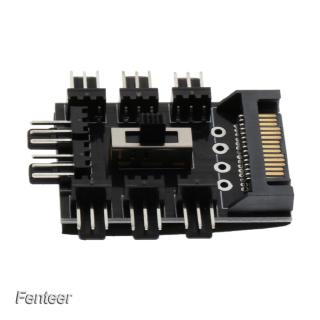 [FENTEER] PC SATA PWM Cooling Fan Speed Controller Hub 4/3-pin Power Splitter