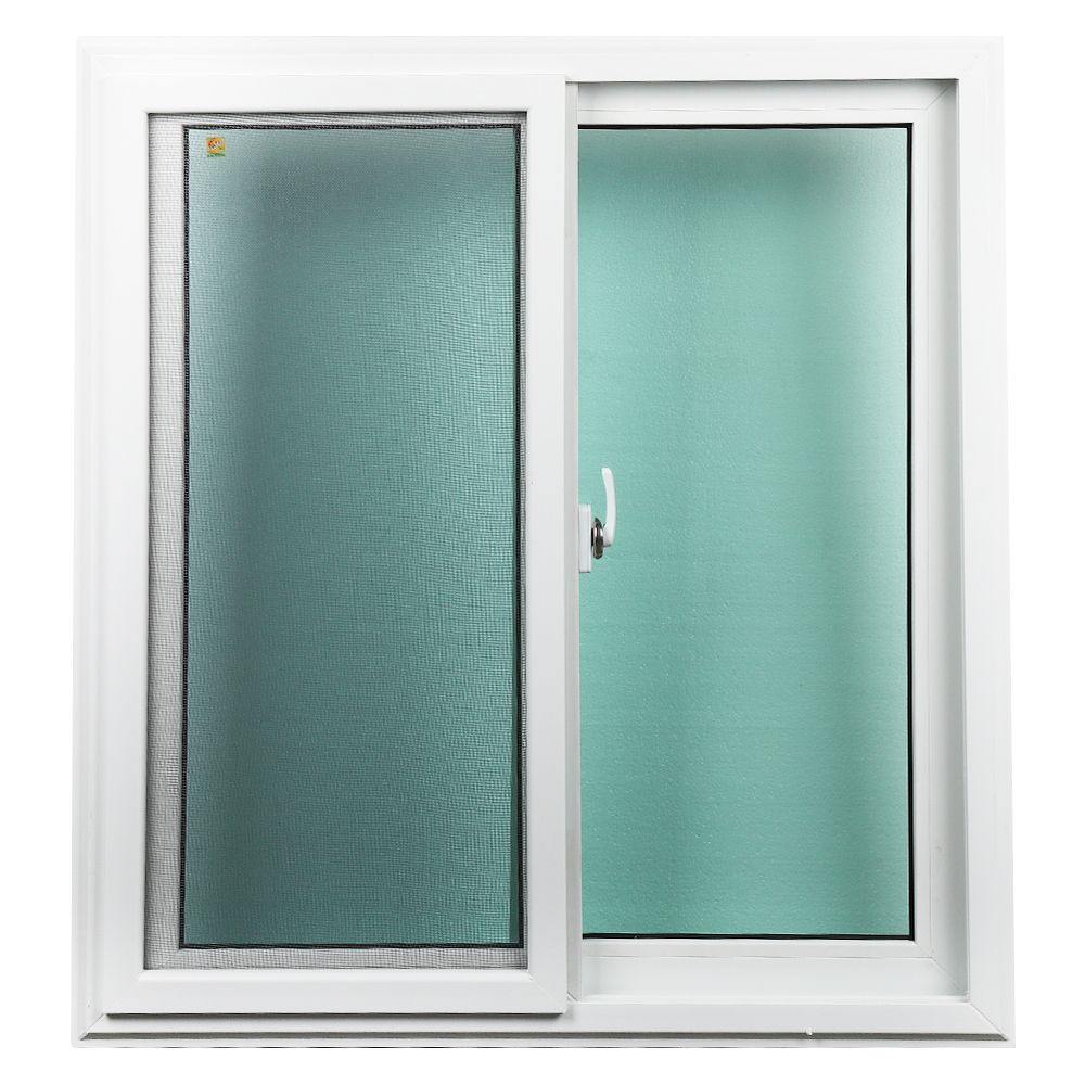 หน้าต่างบานเลื่อน หน้าต่างบานเลื่อน UPVC AZLE 100X110 ซม. สีขาว หน้าต่างและวงกบ ประตูและหน้าต่าง UPVC SLIDING WINDOW AZL