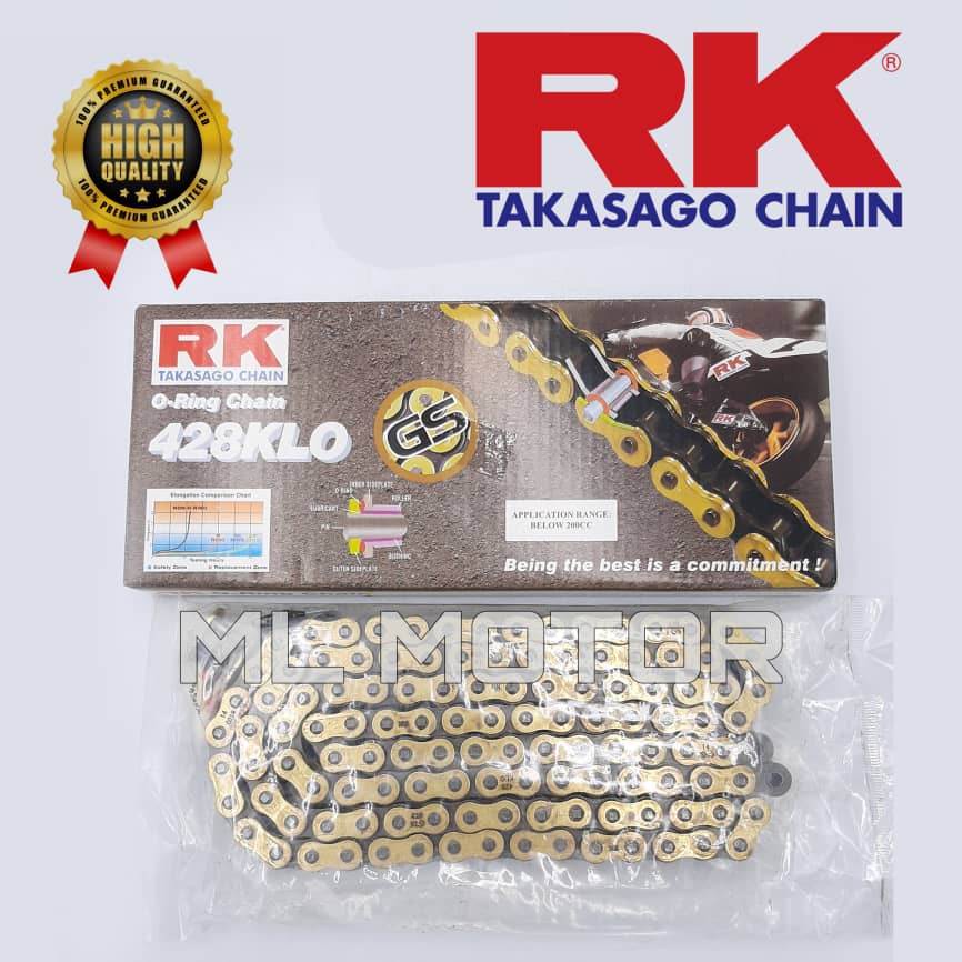 โซ่ RK Takasago 428KLO โอริงโซ่ทอง