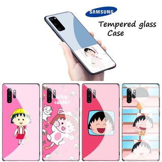 CHIBI MARUKO เคสโทรศัพท์มือถือกระจกนิรภัยสําหรับ Samsung Galaxy S20 Ultra Note 10 Lite Plus A51 A81 A91