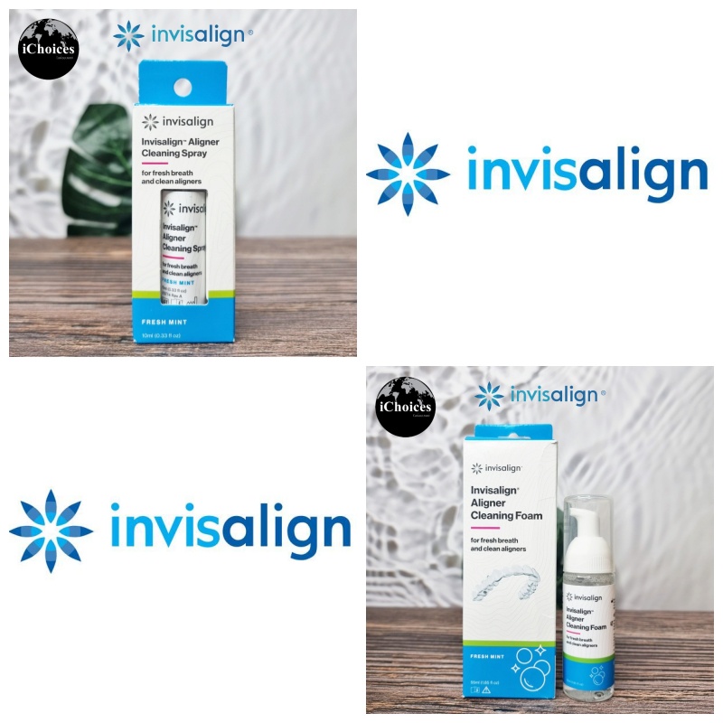 [Invisalign] Aligner Cleaning, Freah Mint, Foam 55ml / Spray 10ml โฟม, สเปรย์ ทำความสะอาดอุปกรณ์จัดฟ
