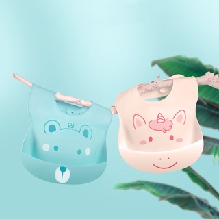 [พร้อมส่งในไทย] ผ้ากันเปื้อนเด็ก วัสดุซิลิโคน ของใช้เด็กเล็ก ถาดรองเศษอาหาร พับได้ล้างง่าย