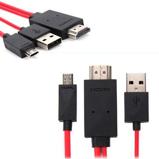 MHL Micro USB HDTV 1080P HDTV AV Adapter เคเบิ้ลทีวี