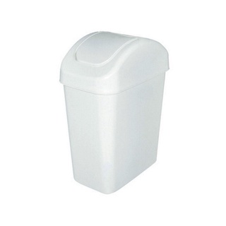 ถังผงฝาสวิง รุ่น 2146 ขนาด 14 ลิตร สีขาว ถังขยะ Swing Lid Powder Bucket Model 2146 Size 14 L. White