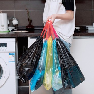 แหล่งขายและราคาพร้อมส่ง ถูกมาก🔥ถุงขยะ ถุงขยะหูหิ้ว ถุงขยะในครัว ถุงขยะสีดำ ถุงขยะใช่ในสำนักงาน  1 ม้วน มี 15 ใบ ขนาด 45 * 50 cmอาจถูกใจคุณ