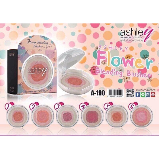 บรัชออน&ไฮไลท์ ลายดอกไม้ ashley