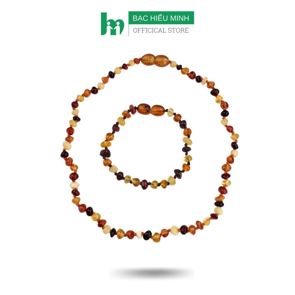 Genuine SILVER HIEU MINH สร้อยคอและสร้อยข้อมือ Combo - Rosin สําหรับเด็ก BCB002