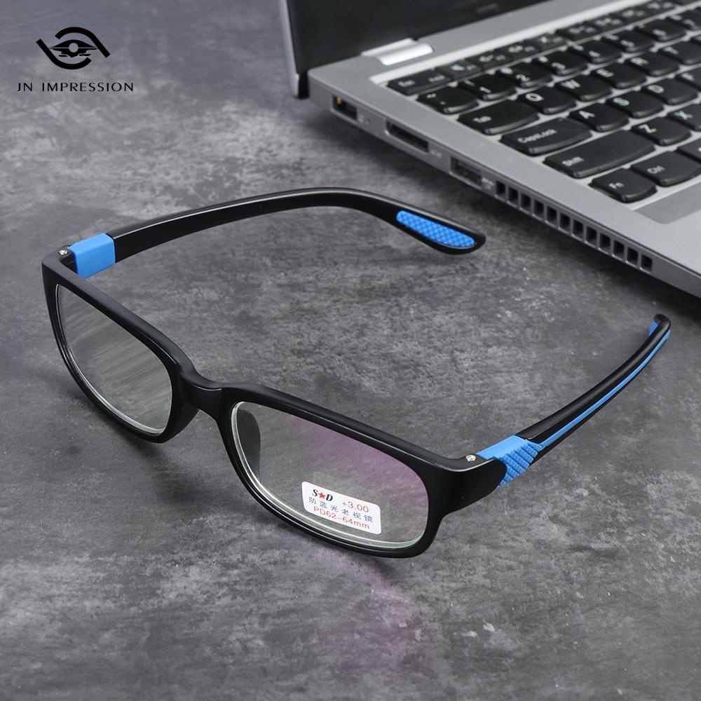 แว่นตาอ่านหนังสือป้องกันแสงสีฟ้าคุณภาพสูงน้ําหนักเบา แว่นสายตายาว ผช