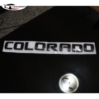 โลโก้ ตัวอักษร ตัวหนังสือ ตัวนูน 3D COLORADO สีดำด้าน ขนาด 2.7 x 30 cm. เซนติเมตร