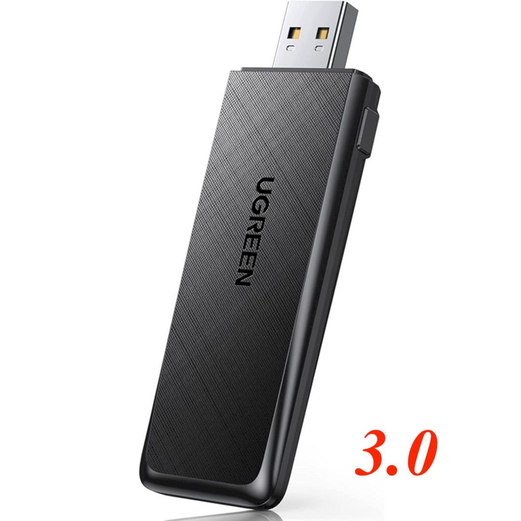 ตัวรับสัญญาณ USB 3.0 พร้อมเสาอากาศ Ugreen 50340 AC1300 2.4GHz 400Mbps / 5GHz 900Mbps สีดํา CM492 สิน