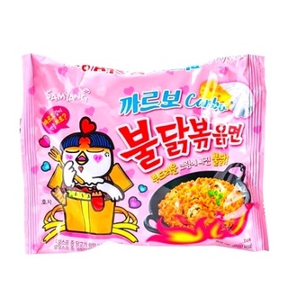 EXP.2024.01.06[พร้อมส่ง] บะหมี่แห้งซัมยัง รสคาโบนาร่าไก่สูตรเผ็ดแบบแห้ง Samyang Carbonara  130g.