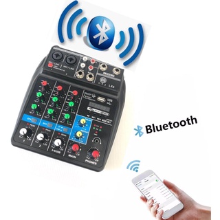 LXJ มิกเซอร์ MIXER 4  channel MP3 USB SD มีBluetooth รุ่น LX4