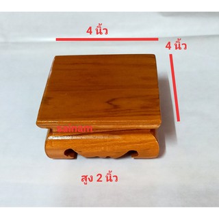 โต๊ะเดี่ยว ไม้สัก ขาคู้ ขนาด 4x6 นิ้ว ฐานหรือตั่งวางพระ