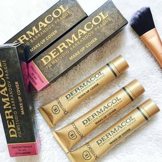 รองพื้นขั้นเทพ Dermacol makeup cover  รองพื้น เดอมาคอล แท้ ปกปิดเนียน ปกปิดรอยสักเนียนสนิท มีหลายเฉดสีตามสีผิว ขนาด 30g