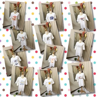 เสื้อยืดผู้หญิง OVERSIZE ลายน่ารัก ๆ ผ้า Cotton 👕🌈🍃