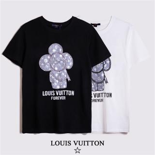 【NEW】LOVE ผู้ชายและผู้หญิงแฟชั่นลำลองเสื้อยืดแขนสั้น