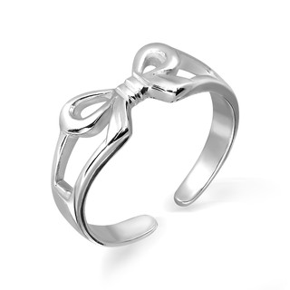 MachuSilver แหวนนิ้วเท้าเงินแท้ 925 Sterling Silver ริบบ้อน โบว์  พร้อมถุงกำมะหยี่