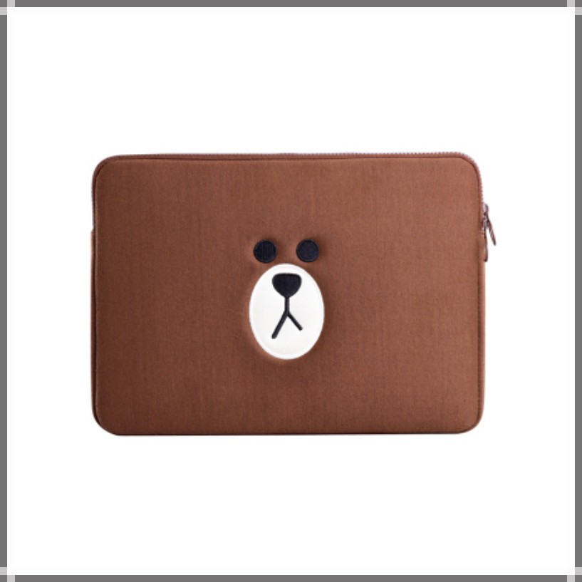 พร้อมส่ง กระเป๋าคอมพิวเตอร์ Cartoon Brown bear Laptop Bags 11-15.6นิ้ว