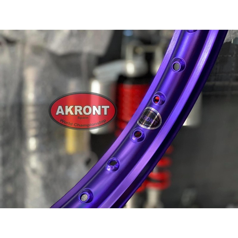 วงล้อมาตรฐานAKRONT ขอบจิก สีสวยสดเข้ม ขนาด17/17 1.4