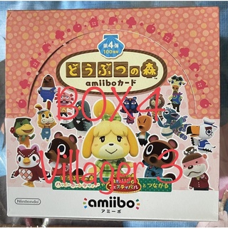 Animal Crossing Amibo Card Doubutsu อามีโบการ์ด บ๊อกซ์ 4 Villager เช็ต 3