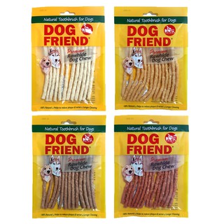 Dog Friend ขนมสุนัขสติ๊กนิ่ม รวมรส 60g x 4 ซอง (นม, ไก่, ตับ, เนื้อ)