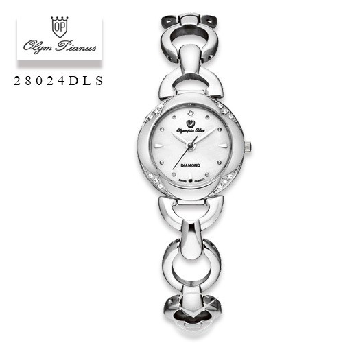 นาฬิกาข้อมือผู้หญิง OP Olym Pianus สายสแตนเลส รุ่น 28024DLS (Swiss movement)
