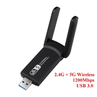 Usb 3 . 0 1200 Mbps Wifi อะแดปเตอร์ Dual Band 5 Ghz 2 . 4 Ghz 802 . 11ac Rtl 8812bu Wifi เสาอากาศเครือข่ายสําหรับเดสก์ท็อป