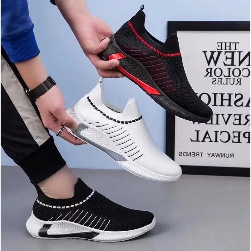 YYW209 รองเท้าผู้ชาย พลัสไซส์ พื้นนุ่ม ระบายอากาศ รองเท้าผ้าใบผู้ชายใส่สบาย