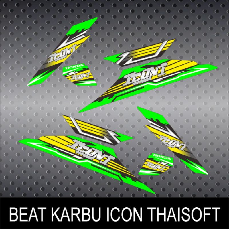 สติ๊กเกอร์ STRIPING VARIATION DECAL BEAT คาร์บอน ICON THAISOFT