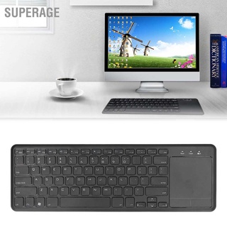 Superage คีย์บอร์ดไร้สาย 2.4G แบบพกพาพร้อมทัชแพดสำหรับ Windows Android OS X PC แท็บเล็ตแล็ปท็อป