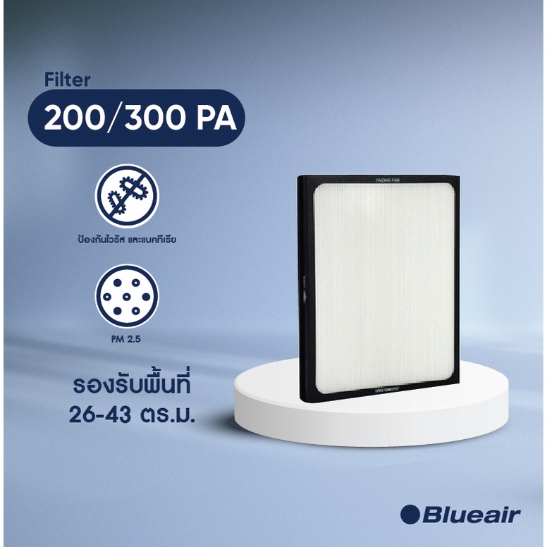Blueair แผ่นกรองอากาศ ไส้กรองอากาศ รุ่น 200/300 แบบ Particle Filter