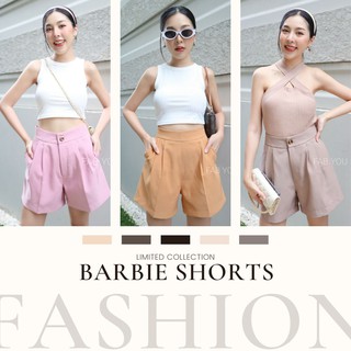 ถูกมาก! กางเกงขาสั้น เอวสูง ผ้าไมโคร ทรงบาร์บี้ ทรงบอย shorts barbie