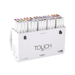 TOUCH TWIN 60 BRUSH MARKER SET A / มาร์คเกอร์หัวพู่กัน-หัวตัดขนาดกลาง เซ็ต 60 แท่ง (โทนสี A)