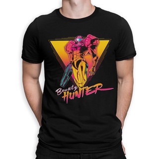 เสื้อผ้าผชเสื้อยืดผ้าฝ้าย 100% พิมพ์ลายกราฟฟิค Metroid Bounty Hunter สําหรับผู้ชาย (wr-193)S-5XL