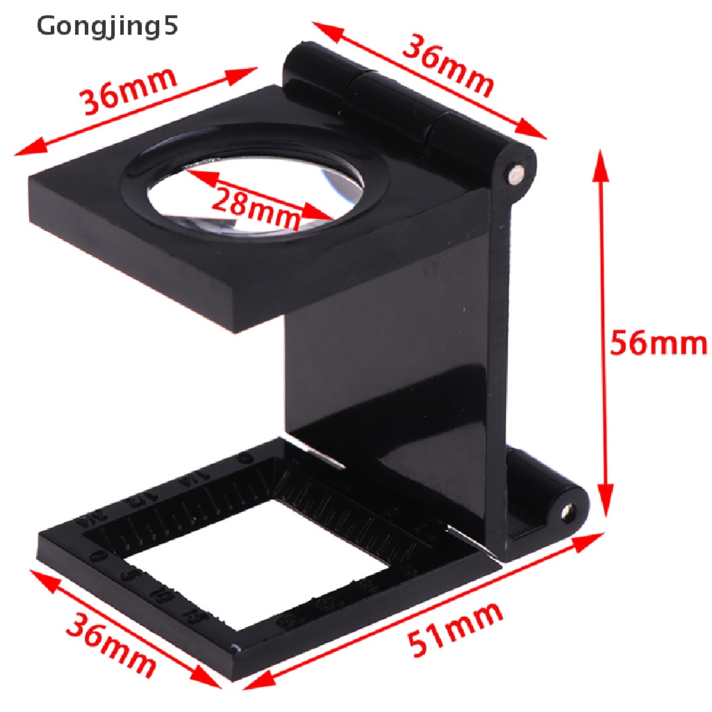 Gongjing5 10X28 มม. แว่นขยายแบบพับได้สําหรับเครื่องมือออปติคอล