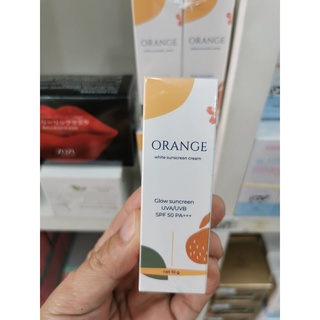 กันแดดส้ม Orange White Sunscreen 🍊 ขนาด 10 กรัม ใช้ได้เป็นเดือน  กันเนื้อบางเบา ไม่ติดแมส ไม่อุดตัน ไม่ก่อให้เกิดสิว