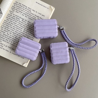 เคสหูฟังแฟชั่น สีม่วง สําหรับ airpods 1 2 3 pro