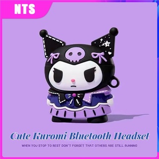 ใหม่ ของแท้ Kuromi ชุดหูฟังสเตอริโอไร้สาย บลูทูธ 5.0 ลดเสียงรบกวน เสียงเบส