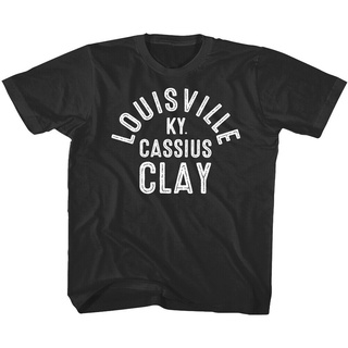 oversize T-shirt เสื้อยืด พิมพ์ลายกราฟิก Muhammad Ali Cius Clay Louisville ทรงหลวม ของขวัญวันเกิด สําหรับเด็กผู้ชาย และเ