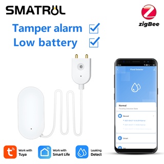 Smatrul zigbee Tuya Smart Wi-Fi Water Detector เซ็นเซอร์ตรวจจับน้ำรั่วเชื่อมต่อ Wi-Fi  (แอป TuyaSmart/Smart Life)