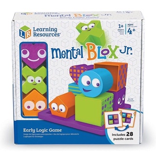 Mental Blox Jr. Early Logic Game, 8 Pieces 🇺🇸💯เกมรูปทรงปริศนา 3 มิติ 8 ชิ้น บล้อกก่อสร้าง พร้อมการ์ดกิจกรรม 2 หน้า 28 ใบ