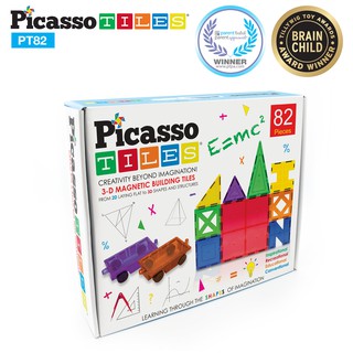 Picasso Tiles แผ่นต่อแม่เหล็ก พิคาสโซ่ไทล์ เซ็ต 82 ชิ้น