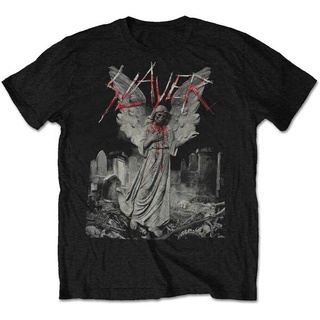 [100% Cotton] ขายดี เสื้อยืดคลาสสิก พิมพ์ลาย Slayer Gravestone Walks S-X Thrash Metal Official Band GFmpgi30LIoihj09