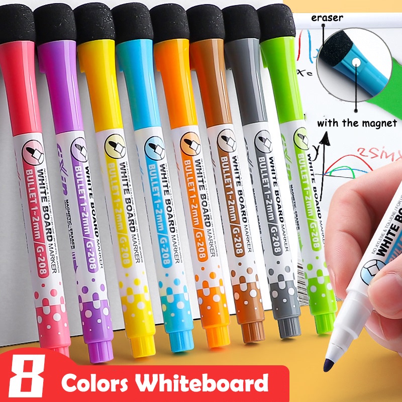Leit Erasable Magnetic Whiteboard Marker ปากกายางลบแห้งลบปากกามาร์กเกอร์หน้าต่างสําหรับเด็กอุปกรณ์สํานักงานที่บ้าน