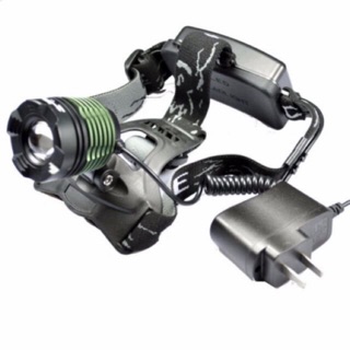 ไฟฉาย LED คาดหัว High Power Zoom Headlamp แบบชาร์จไฟได้ในตัว หลอดไฟ T6